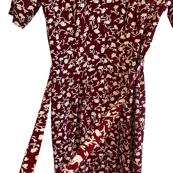 Vintage floral button down midi dress with waist tie excellent condition - Picture 11 of 14